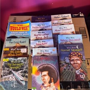 Collection of 'Who Was' and 'Who Would Win' Books